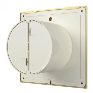 Ventilators ar atpakaļgaita aizbīdni | vārsts | D125 | 230V | 180x180x99,5mm | IP24 | plastmasa | zelta/sampanieša krāsa | PL5SA 2 Ventilators ar atpakaļgaita aizbīdni | vārsts | D125 | 230V | 180x180x99,5mm | IP24 | plastmasa | zelta/sampanieša krāsa | PL5SA 2