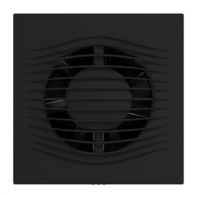 Ventilators ar pretvārstu | D140 | 220V | 160x160x125 mm | plastmasa | matēti melns | IP45 | PL43 Ventilators ar pretvārstu | D140 | 220V | 160x160x125 mm | plastmasa | matēti melns | IP45 | PL43