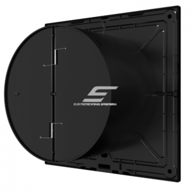 Wentylator z klapą zwrotną | D140 | 220V | 180x180x99.5 mm | plastik | czarny kolor | IP45 | PL43 2 Wentylator z klapą zwrotną | D140 | 220V | 180x180x99.5 mm | plastik | czarny kolor | IP45 | PL43 2