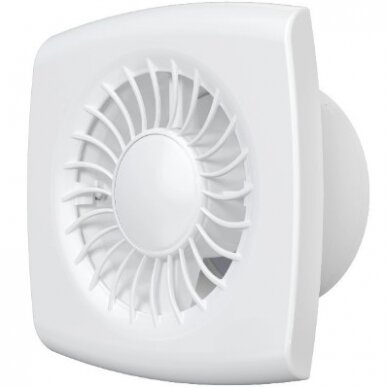 Wentylator z przesłoną przeciwprądową | z timerem i czujnikiem wilgotności | D120 | 230V | 181x181x69mm | IP24 | plastikowy | biały | WD120STH