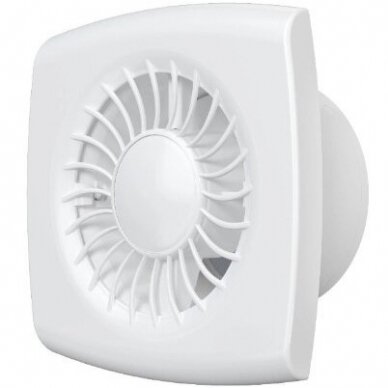 Ventilaator tagasivoolu klapiga | D100 | 230V | 151x151x70mm | IP24 | plastik | valge värv | WD100BB