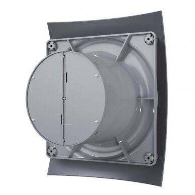 Ventilators ar atpakaļgaitas aizbāzni | vārsts | D125 | 230V | 237x190x137mm | IP24 | plastmasa | tumši pelēks | BR5STP 2
