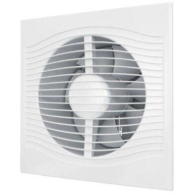 Ventilaator back-draught shutter-iga | D150 | 230V | 205x205x105mm | IP24 | plastik | valge | PL6S
