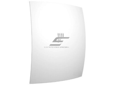Ventiliatorius su atbuliniu vožtuvu | sklende | D100 | 230V | 220x175x123mm | IP24 | plastikinis | matinės baltos spalvos | BR4SMB