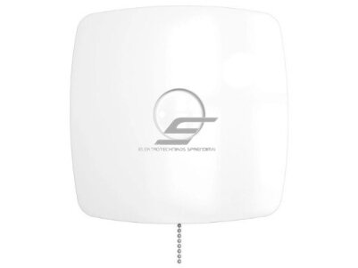 Ventiliatorius su atbuliniu vožtuvu | sklende | su virvele | D125 | 230V | 200x200x123mm | IP24 | plastikinis | baltos spalvos | OIR5S2 Ventiliatorius su atbuliniu vožtuvu | sklende | su virvele | D125 | 230V | 200x200x123mm | IP24 | plastikinis | baltos spalvos | OIR5S2