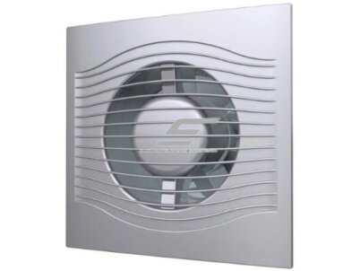 Ventiliatorius su atbuliniu vožtuvu | sklende | D100 | 230V | 160x160x92mm | IP24 | plastikinis | pilkos spalvos | PL4SP