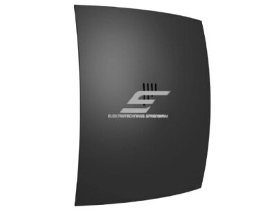 Ventiliatorius su atbuliniu vožtuvu | sklende | D100 | 230V | 220x175x123mm | IP24 | plastikinis | matinės juodos spalvos | BR4SMJ
