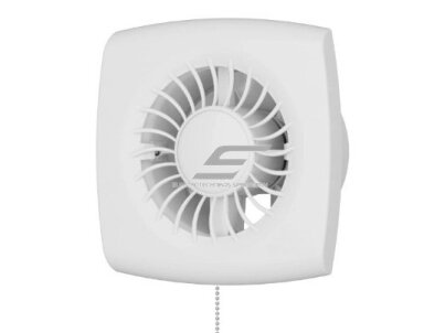 Ventiliatorius su atbuliniu vožtuvu | sklende | su virvele | D100 | 230V | 151x151x70mm | IP24 | plastikinis | baltos spalvos | WD100S2