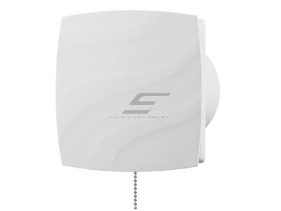 Ventiliatorius su atbuliniu vožtuvu | sklende | su virvele | D100 | 230V | 151x151x103mm | IP24 | plastikinis | baltos spalvos | WV100S2