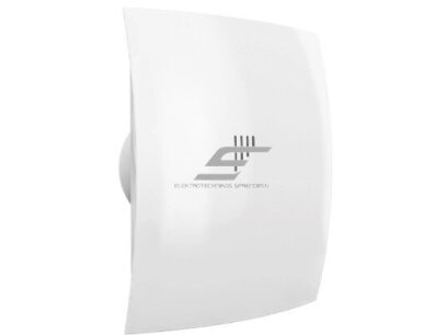 Ventiliatorius su atbuliniu vožtuvu | sklende | D100 | 230V | 220x175x123mm | IP24 | plastikinis | baltos spalvos | BR4S