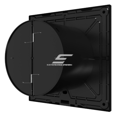 Ventilators ar pretvārstu | D140 | 220V | 160x160x125 mm | plastmasa | matēti melns | IP45 | PL43 2 Ventilators ar pretvārstu | D140 | 220V | 160x160x125 mm | plastmasa | matēti melns | IP45 | PL43 2