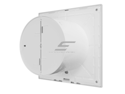 Ventiliatorius su atbuliniu vožtuvu sklende | D100 | 230V | 150x150x95mm | plastikas | matinės baltos spalvos | IP45 | PL43 2
