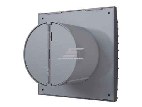 Ventiliatorius su atbuliniu vožtuvu | sklende | D125 | 230V | 175x175x117,5mm | IP24 | plastikinis | tamsiai pilkos spalvos | TY5STP 2 Ventiliatorius su atbuliniu vožtuvu | sklende | D125 | 230V | 175x175x117,5mm | IP24 | plastikinis | tamsiai pilkos spalvos | TY5STP 2