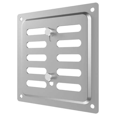Ventilation grille | for ventilation systems | 100×100 mm | silver color | galvanized steel