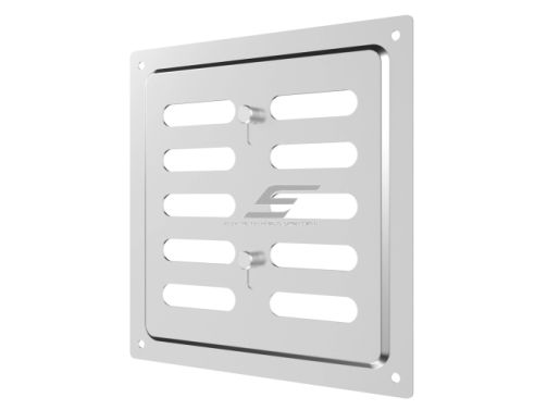 Ventiliacijos grotelės | vėdinimo sistemoms | 150х154mm | blizgios sidabrinės spalvos | cinkuotas plienas