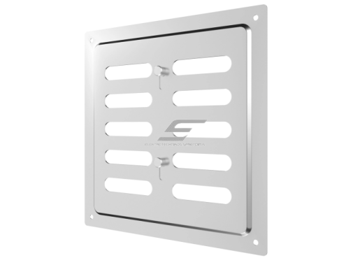 Ventiliacijos grotelės | vėdinimo sistemoms | 175х175mm | blizgios sidabrinės spalvos | cinkuotas plienas