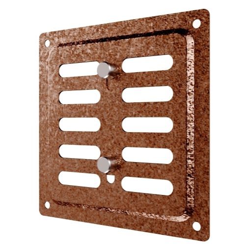 Ventilation grille | for ventilation systems | 100×100 mm | copper color | galvanized steel Ventilation grille | for ventilation systems | 100×100 mm | copper color | galvanized steel