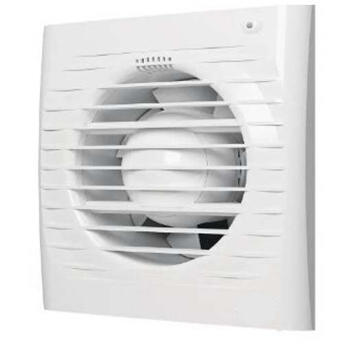 Fan with backdraft damper | D100 | with timer | 150x150x82mm | plastic | white Fan with backdraft damper | D100 | with timer | 150x150x82mm | plastic | white