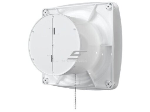 Ventiliatorius su atbuliniu vožtuvu | sklende | su virvele | D125 | 230V | 200x200x123mm | IP24 | plastikinis | baltos spalvos | OIR5S2 2