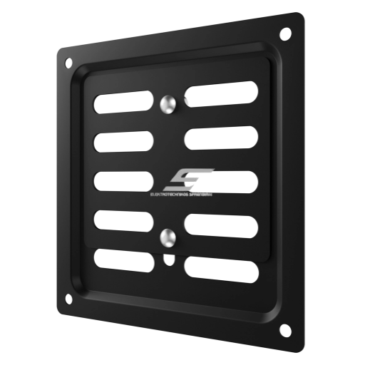Ventilatsioonirest | ventilatsioonisüsteemidele | 100×100 mm | must värv | tsingitud teras  2