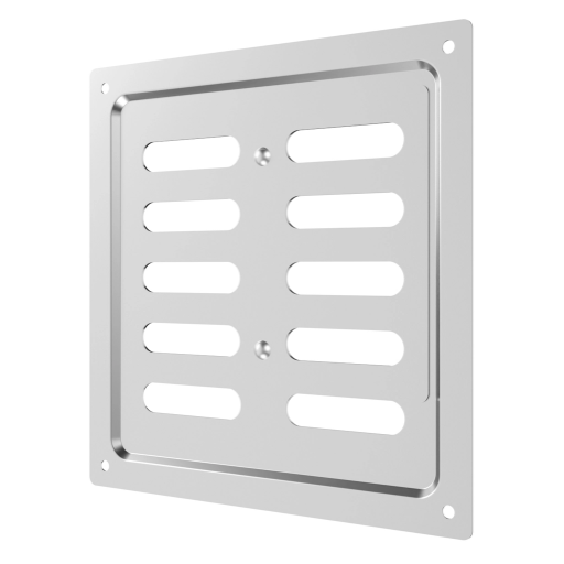Ventilation grille | for ventilation systems | 150×154 mm | glossy silver color | galvanized steel 2 Ventilation grille | for ventilation systems | 150×154 mm | glossy silver color | galvanized steel 2