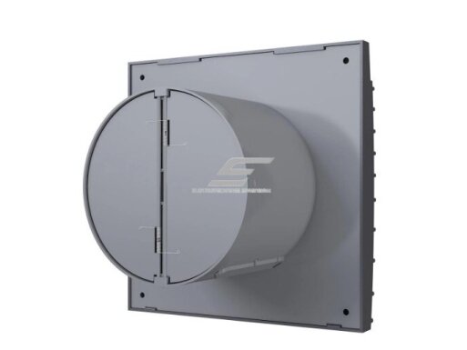 Ventiliatorius su atbuliniu vožtuvu | sklende | D100 | 230V | 155x155x108mm | IP24 | plastikinis | tamsiai pilkos spalvos | TY4STP 2