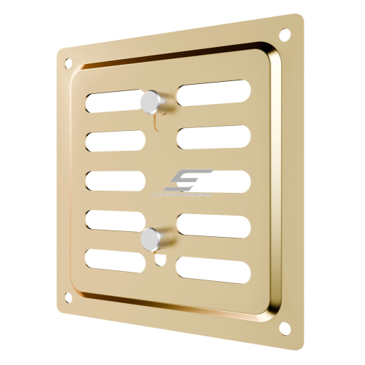 Ventilation grille | for ventilation systems | 100×100 mm | golden color | galvanized steel