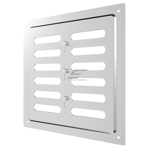 Ventilation grille | for ventilation systems | 200×200 mm | glossy silver color | galvanized steel Ventilation grille | for ventilation systems | 200×200 mm | glossy silver color | galvanized steel