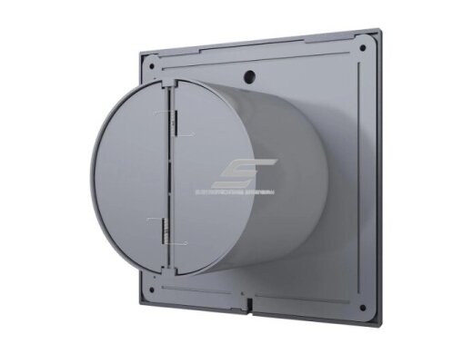 Ventiliatorius su atbuliniu vožtuvu | sklende | D100 | 230V | 160x160x92mm | IP24 | plastikinis | tamsiai pilkos spalvos | PL4STP 2 Ventiliatorius su atbuliniu vožtuvu | sklende | D100 | 230V | 160x160x92mm | IP24 | plastikinis | tamsiai pilkos spalvos | PL4STP 2