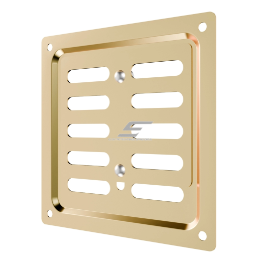 Ventilation grille | for ventilation systems | 100×100 mm | golden color | galvanized steel 2 Ventilation grille | for ventilation systems | 100×100 mm | golden color | galvanized steel 2