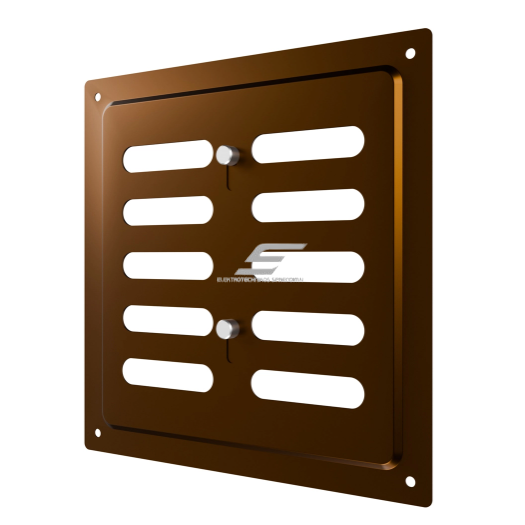 Ventilācijas reste | ventilācijas sistēmām | 175×175 mm | brūns krāsa | cinkots tērauds Ventilācijas reste | ventilācijas sistēmām | 175×175 mm | brūns krāsa | cinkots tērauds