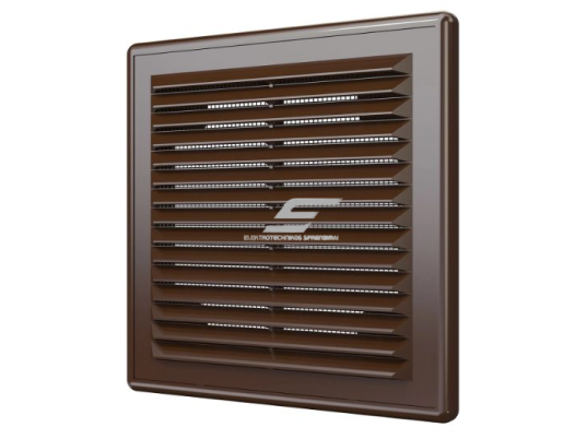 Ventiliacijos grotelės | vėdinimo sistemoms | 150x150mm | kvadratinės | išorinės | nuimamos | rudos spalvos | plastikinės