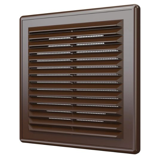 Ventilation grille | for ventilation systems | 150x150 mm | square | external | removable | brown | plastic Ventilation grille | for ventilation systems | 150x150 mm | square | external | removable | brown | plastic
