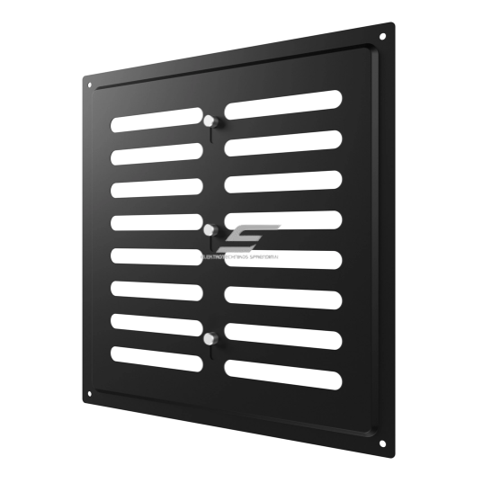 Ventilation grille | for ventilation systems | 250×250 mm | black color | galvanized steel Ventilation grille | for ventilation systems | 250×250 mm | black color | galvanized steel