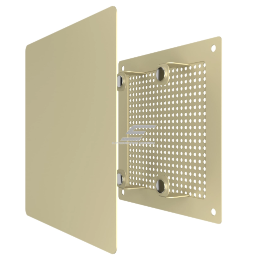 Ventilācijas reste | ventilācijas sistēmām | magnētiska noņemšana | 140×140 mm | smilšu krāsa | krāsots tērauds   3