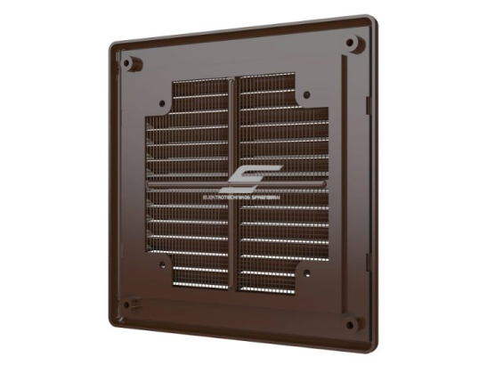 Ventiliacijos grotelės | vėdinimo sistemoms | 150x150mm | kvadratinės | išorinės | nuimamos | rudos spalvos | plastikinės 3