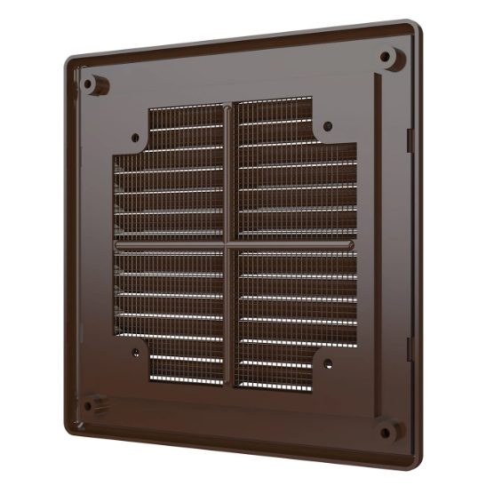 Ventilation grille | for ventilation systems | 150x150 mm | square | external | removable | brown | plastic 3 Ventilation grille | for ventilation systems | 150x150 mm | square | external | removable | brown | plastic 3