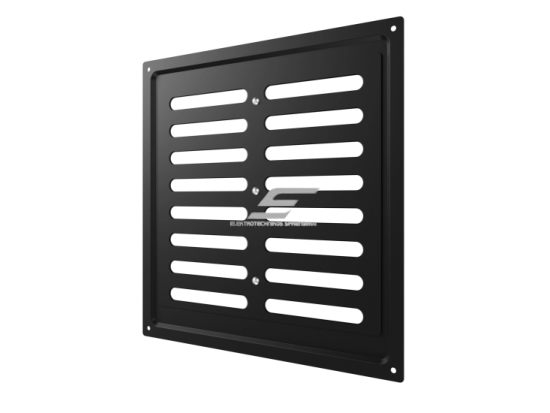 Ventiliacijos grotelės | vėdinimo sistemoms | 250х250mm | juodos spalvos | cinkuotas plienas   2