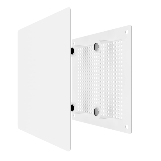 Ventilation grille | for ventilation systems | magnetic removal | 140×140 mm | white color | painted steel 3 Ventilation grille | for ventilation systems | magnetic removal | 140×140 mm | white color | painted steel 3