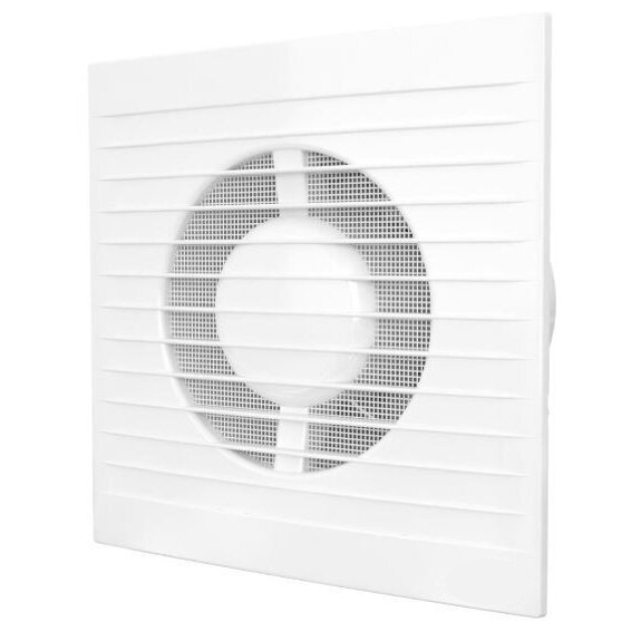 Fan with backdraft damper | D100 | with controller | 160x160x92mm | plastic | white Fan with backdraft damper | D100 | with controller | 160x160x92mm | plastic | white