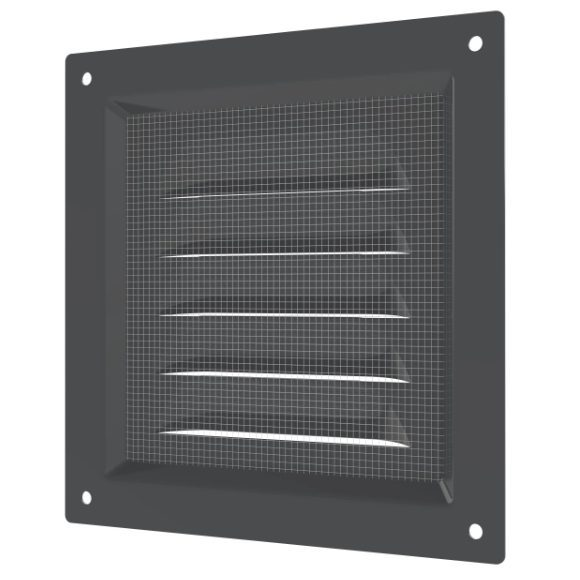 Ventilācijas reste | ventilācijas sistēmām | ar sietu | 125×125 mm | pelēka krāsa | cinkots tērauds 2 Ventilācijas reste | ventilācijas sistēmām | ar sietu | 125×125 mm | pelēka krāsa | cinkots tērauds 2