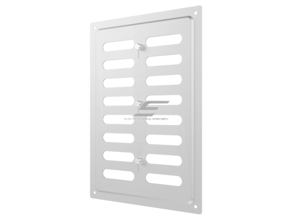 Ventiliacijos grotelės | vėdinimo sistemoms | 168х242mm | blizgios sidabrinės spalvos | cinkuotas plienas