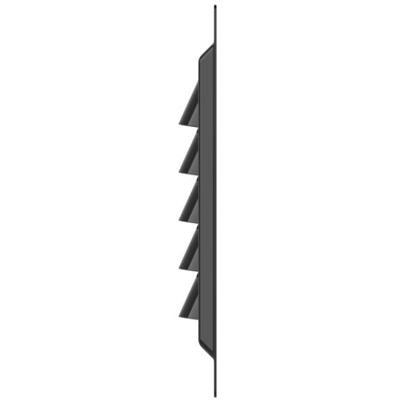 Kratka wentylacyjna | do systemów wentylacyjnych | z siatką | 125×125 mm | kolor czarny | stal ocynkowana 1