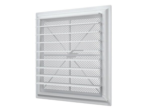 Ventiliacijos grotelės | vėdinimo sistemoms | su reguliuojamomis sklendėmis | 483x452mm | kvadratinės | balta spalva | plastikinės | 4548GRZ