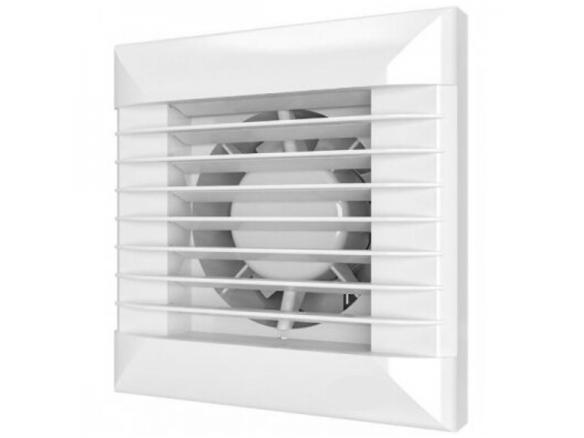 Ventiliatorius su atbuliniu vožtuvu sklende | D100 | su laikmačiu ir automatinėm langinėm | 160x160x92mm | plastikas | balta Ventiliatorius su atbuliniu vožtuvu sklende | D100 | su laikmačiu ir automatinėm langinėm | 160x160x92mm | plastikas | balta