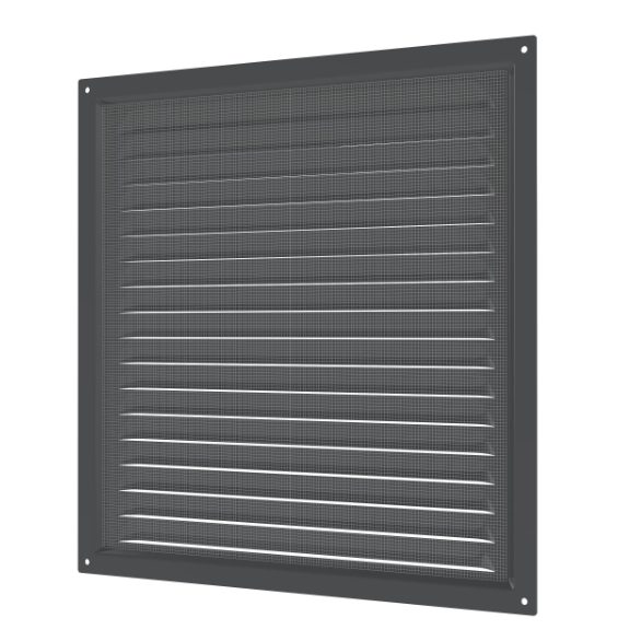 Ventilācijas reste | ventilācijas sistēmām | ar sietu | 300×300 mm | pelēka krāsa | cinkots tērauds 2 Ventilācijas reste | ventilācijas sistēmām | ar sietu | 300×300 mm | pelēka krāsa | cinkots tērauds 2