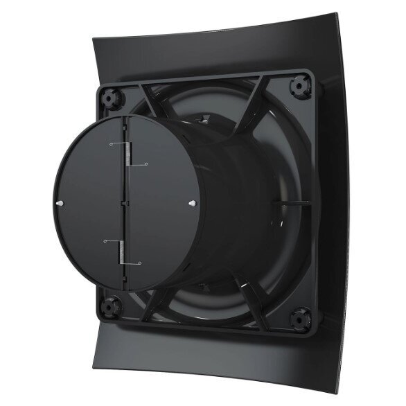 Fan with back-draught shutter | D100 | 230V | 220x175x123mm | IP24 | plastic | black | BR4SJ 2