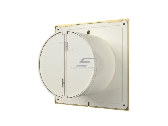 Ventiliatorius su atbuliniu vožtuvu | sklende | D100 | 230V | 160x160x92mm | IP24 | plastikinis | aukso/šampano spalvos | PL4SA 1 Ventiliatorius su atbuliniu vožtuvu | sklende | D100 | 230V | 160x160x92mm | IP24 | plastikinis | aukso/šampano spalvos | PL4SA 1