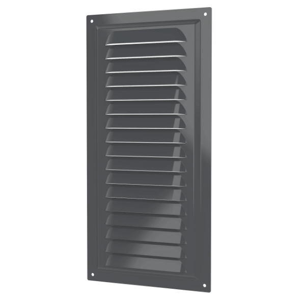 Kratka wentylacyjna | do systemów wentylacyjnych | z siatką | 150×300 mm | kolor szary | stal ocynkowana Kratka wentylacyjna | do systemów wentylacyjnych | z siatką | 150×300 mm | kolor szary | stal ocynkowana