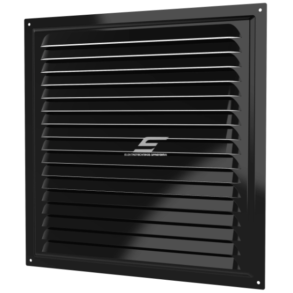 Ventilācijas reste | ventilācijas sistēmām | ar sietu | 300×300 mm | melnas krāsa | cinkots tērauds